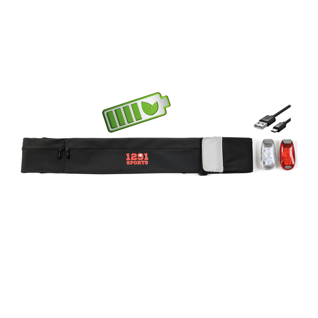 NEW - Ceinture de Course ajustable + LED rechargeables